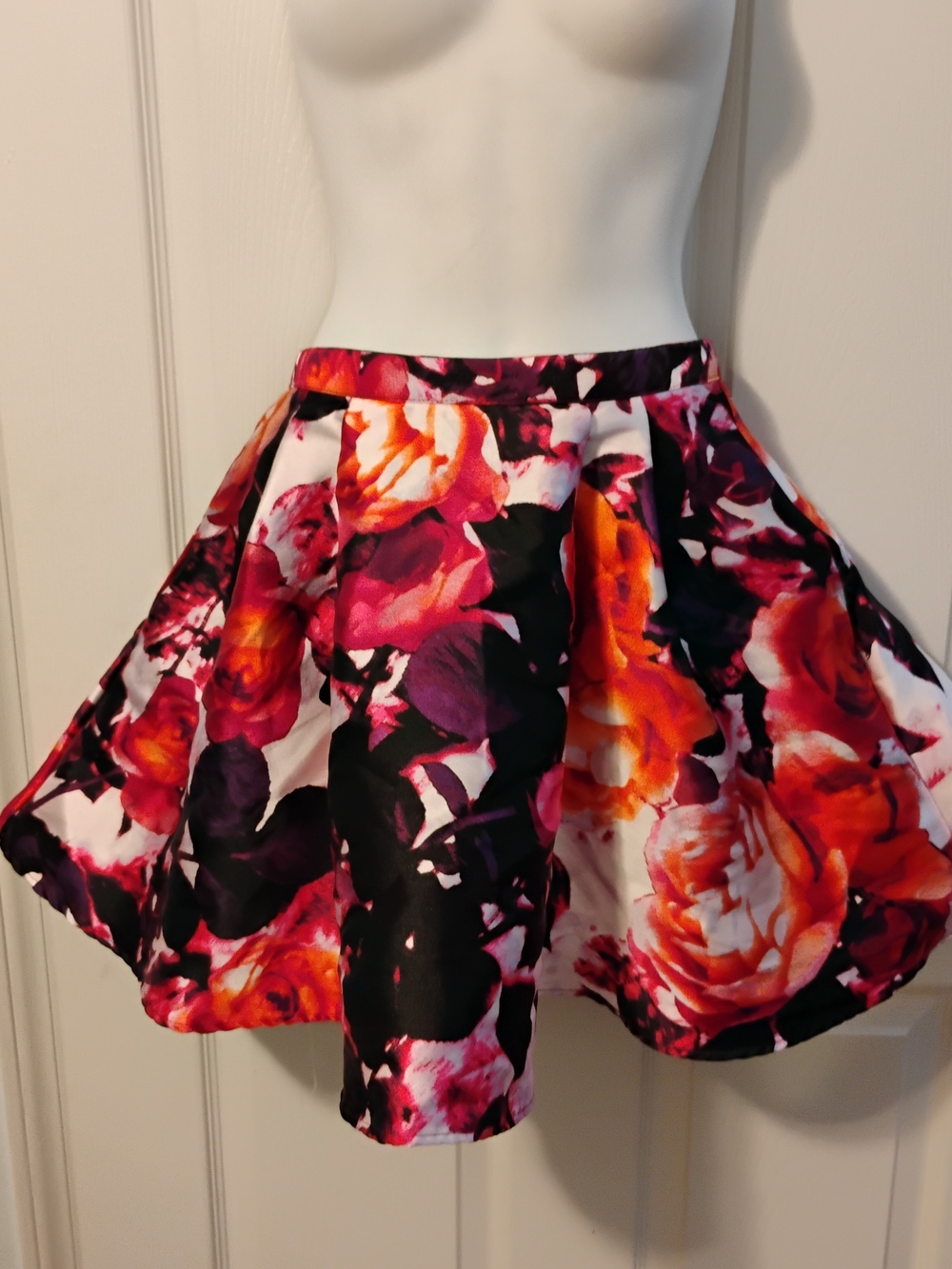 Pleated Flare Skirt With Built In Tule Crenaline